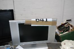 A 12v / 240v LCD Bush 15" television with control box being suitable for camping / caravan