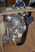 Quantity of silver plate to include ornate teapot etc