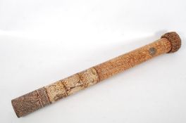 A Native American Quiver case, made of snakeskin