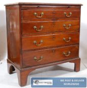 A 19th century George III / Georgian solid mahogany bachelors chest of drawers. Of small