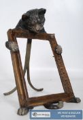 A good bronze cold painted cat picture frame