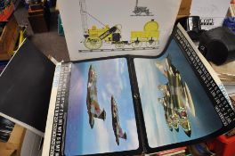 Collection of prints, RAF Calendar etc
