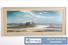 Edward Elliott. An of oil on boards depicting a maritime scene bearing signature to lower corner