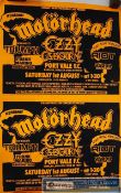 Music Memorabilia. An unframed double Kerrang! Music festival poster featuring Ozzy Osbourne,