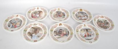 A set of 8 Wedgwood `Foxwood Tales` plates. 22cm diameter.