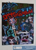 Music Memorabilia. An unframed `System of a Down`  music  poster. Notation to centre. Overall 91cms