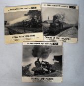 A collections of 3 Argo Transacord 45 & 33 rpm Railway Sound Recordings / records. To include `The