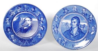 Two Royal Doulton `Writers Series` plates - Robbie Burns and Charles Dickens