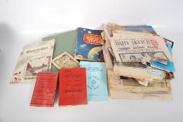 A good mixed lot of ephemera to include a 1928 folio `Bookman` book, various newspapers (including
