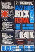 Music Memorabilia. An unframed `21st National Jazz & Blues Rock Festival`` music gig / event poster