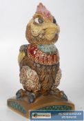 A Burslem pottery stoneware model of a grotesque bird `Mary Sparrow` by Andrew Hull.