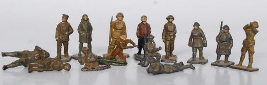 A quantity of early 20th century lead soldiers maintly British 1st world war infantry to include