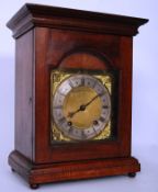 A 19th century Winterhalder & Hofmeier mahogany cased 2 train bracket mantel clock, striking on a