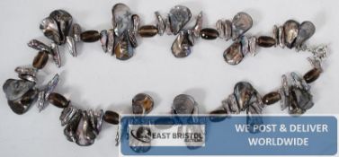 A long row of blister pearls