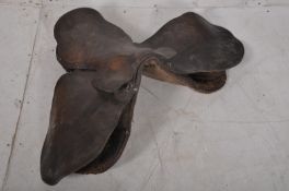 A 20th century vintage leather horse riding saddle