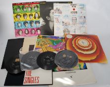 A good selection of LP records to include The Rolling Stones 'some girls' in good condition.