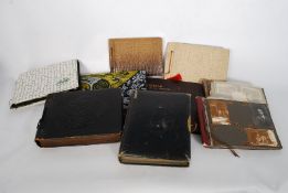 9 vintage 1920's and later family photo albums, mainly of trips abroad to Belgium, France and