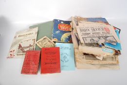 A good mixed lot of ephemera to include a 1928 folio 'Bookman' book, various newspapers (including
