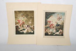 Ernest Stamp - The Setting Up Of The Sun (After Boucher) folio mezzatint signed print of biblical