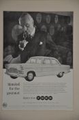 Framed glazed advertising picture for a Ford Zephyr. 38cm x 48cm.