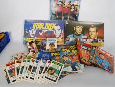 A mixed lot of Star Trek science fiction games, vintage 1970's Star Trek annuals and fan fiction