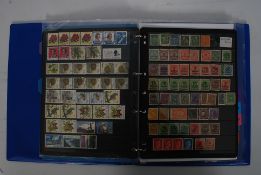 A stamp collecting stock book of world stamps in albums.