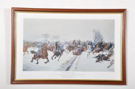 2 framed and glazed military prints, one entitiled ' The battle of Vonbasse 'by Reistrup and '