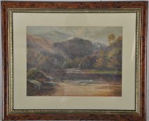 CM (20th century) oil on board of river landscape scene. 36cm x 24cm