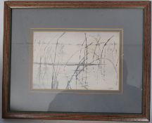A small water colour of reeds. Signed A.P.P