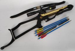 A Barnett Commando crossbow complete with Miroku scope with 5 arrows