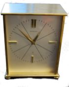 A 1970's Garrard of London brass cased carriage clock. Brass case enclosing a period face with