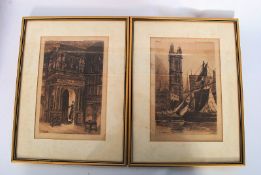 After Charles Bird. 2 19th century lithograph prints of Bristol scenes, one the doorway at Red