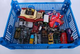 A collection of assorted toy cars to include Dinky, Corgi etc