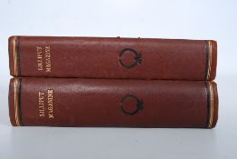 2 Lilliput Magazine tan leather bound book volumes.