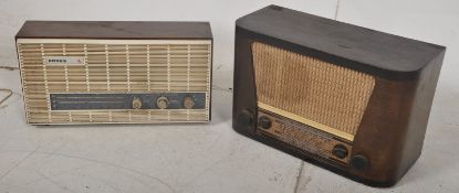 A vintage 1950's Erres transistor radio together with a good walnut transistor radio