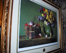 Jo Anna (20th century) framed and glazed still life lithograph print entitled 'Springtime In