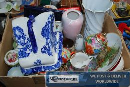 A quantity of decorative china to include a ginger jar, Motto ware, Doulton etc.