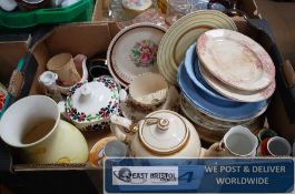 A quantity of ceramics to include Limoges, Broadhurst, Victorian tea pot etc.