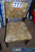 A victorian upholstered dinning chair.