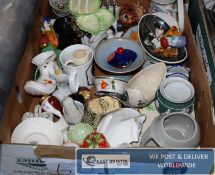 A good mixed lot of ceramics to include Sylvac, Wade Whimsies, Goss etc.