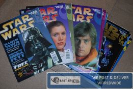 3 boxes of 1990's Star Wars magazines etc