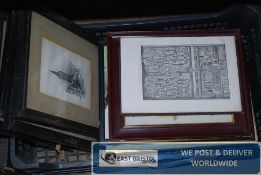 A quantity of pictures to include watercolours, Pencil drawings, engravings etc.
