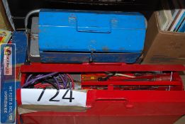 3 good tool boxes to include tools, saws, drills, spanners etc.