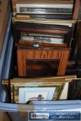 A nice collection of prints, paintings and engravings, all being framed and glazed.