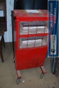 A Red Rad industrial electric heater.