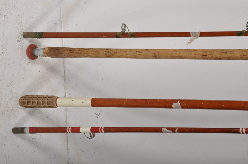 Two vintage sea fishing rods, one being a Edgar Sealey, the other being a Milbro marine firbre glass