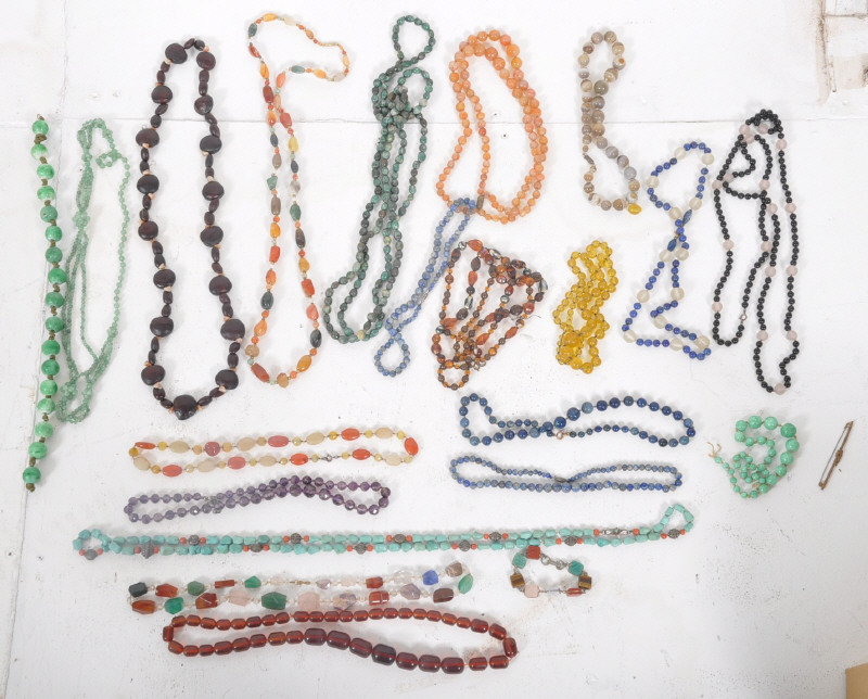 A good collection of ladies costume jewellery necklaces, mostly beaded necklaces and varying size,