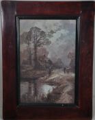 Russian framed print Breanski, of a country scene. 39cm x 27cm