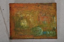 A 20th century mixed media decorative oil on canvas. Colourful use of varying shades to complete a