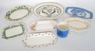 A quantity of bristol plates/china to include Taunton cider mug.